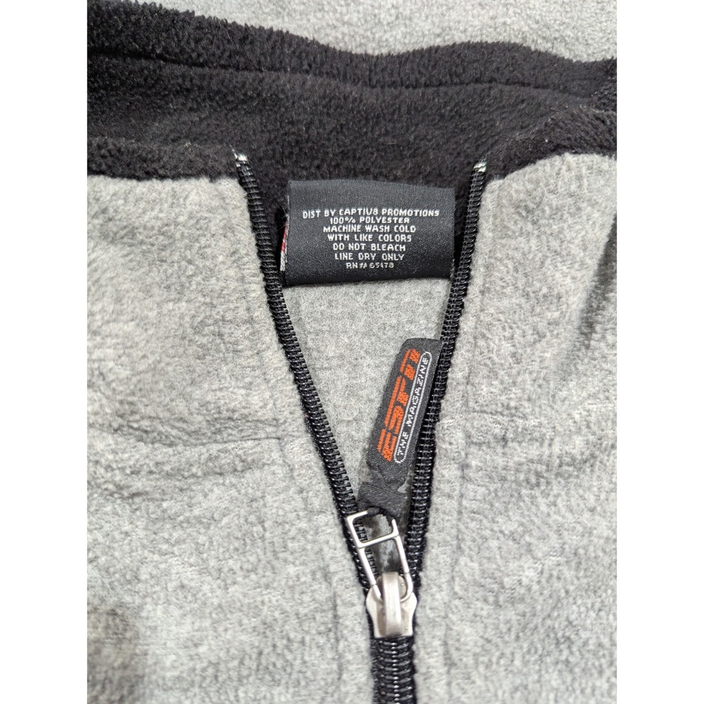 ESPN The Magazine Gray Fleece Pullover Sweater X-Large 1/4 Zip Long Sleeve - Picture 9 of 9